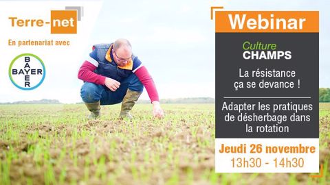<a href="https://attendee.gotowebinar.com/register/8218728882077605903?source=art" title="Inscription au webinaire" target="_blank">Inscrivez-vous au webinar Culture champs</a> organisé par Terre-net en partenariat avec Bayer. (©Terre-net Média) <a href="https://attendee.gotowebinar.com/register/8218728882077605903?source=art" title="Inscription au webinaire" target="_blank">Inscrivez-vous au webinar Culture champs</a> organisé par Terre-net en partenariat avec Bayer. (©Terre-net Média)